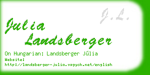 julia landsberger business card